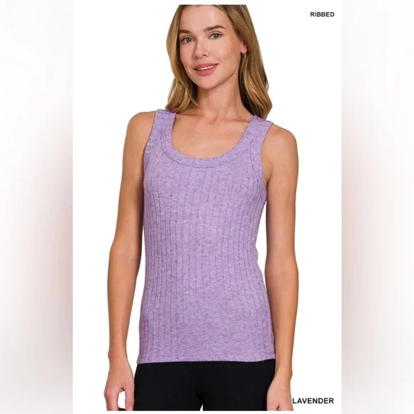 114 ❤️Zenana 6 colors MELANGE RIB TANK TOP - Picture 2 of 8